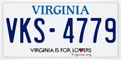 VA license plate VKS4779