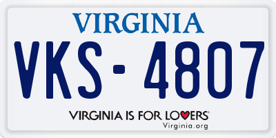 VA license plate VKS4807