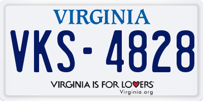 VA license plate VKS4828