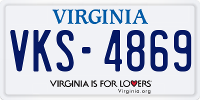 VA license plate VKS4869