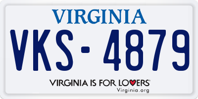 VA license plate VKS4879