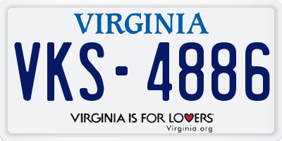 VA license plate VKS4886