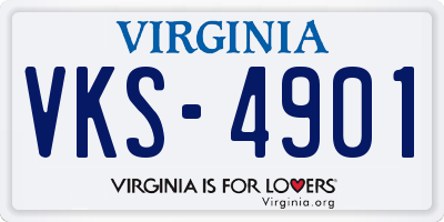 VA license plate VKS4901