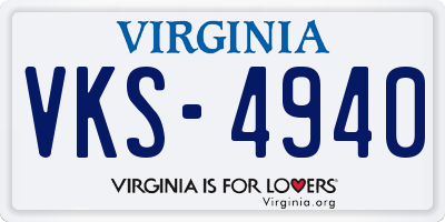 VA license plate VKS4940