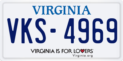 VA license plate VKS4969
