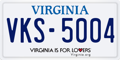 VA license plate VKS5004