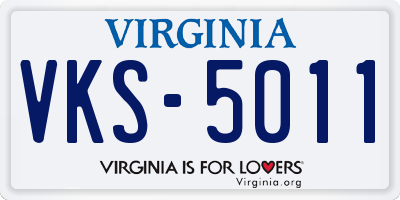 VA license plate VKS5011