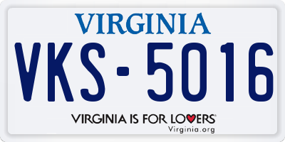 VA license plate VKS5016