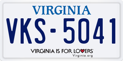 VA license plate VKS5041