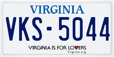 VA license plate VKS5044