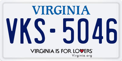 VA license plate VKS5046