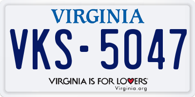 VA license plate VKS5047