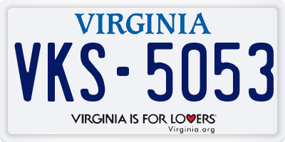 VA license plate VKS5053
