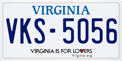 VA license plate VKS5056
