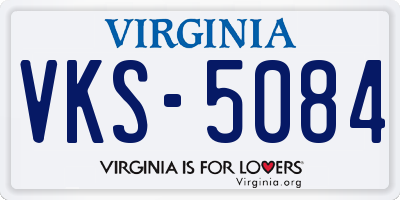 VA license plate VKS5084