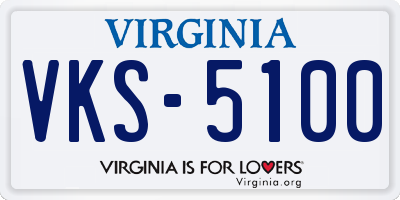 VA license plate VKS5100
