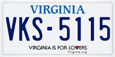VA license plate VKS5115