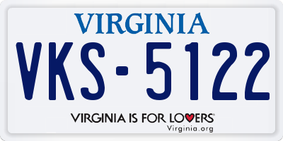 VA license plate VKS5122