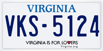 VA license plate VKS5124