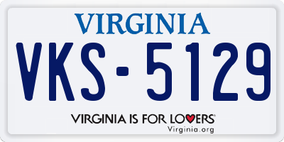 VA license plate VKS5129