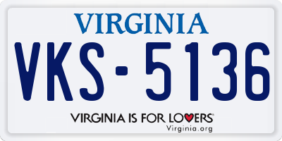 VA license plate VKS5136