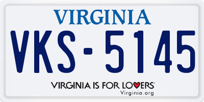 VA license plate VKS5145