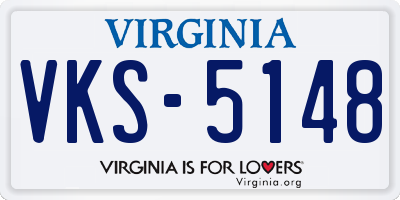 VA license plate VKS5148