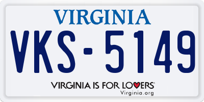 VA license plate VKS5149