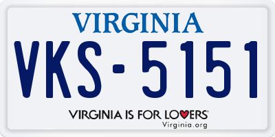 VA license plate VKS5151