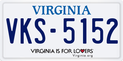 VA license plate VKS5152