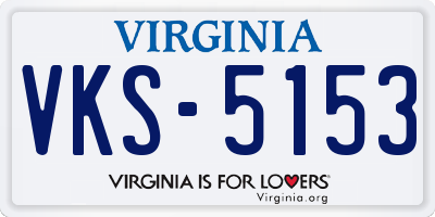 VA license plate VKS5153