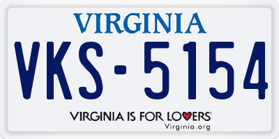 VA license plate VKS5154