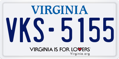 VA license plate VKS5155