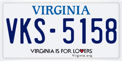 VA license plate VKS5158