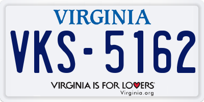 VA license plate VKS5162