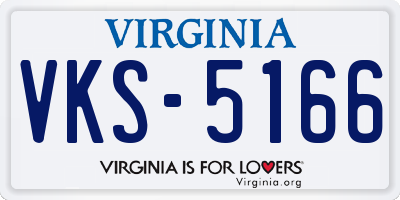 VA license plate VKS5166