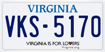 VA license plate VKS5170
