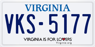 VA license plate VKS5177