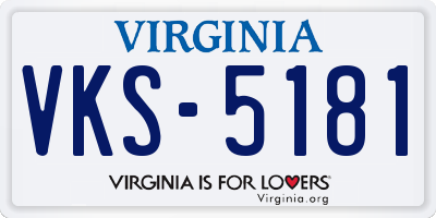 VA license plate VKS5181