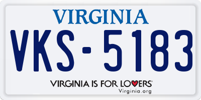 VA license plate VKS5183