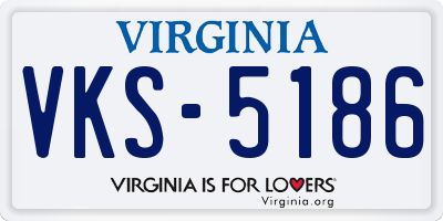 VA license plate VKS5186