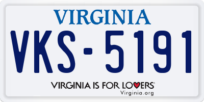 VA license plate VKS5191