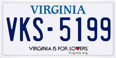 VA license plate VKS5199