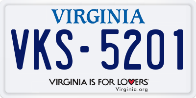 VA license plate VKS5201
