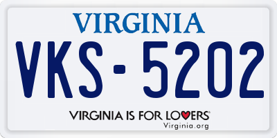 VA license plate VKS5202