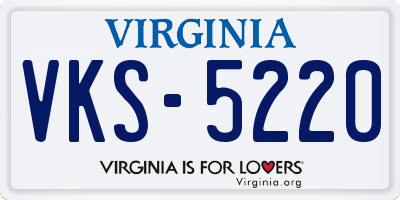 VA license plate VKS5220
