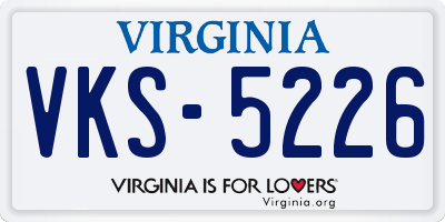 VA license plate VKS5226