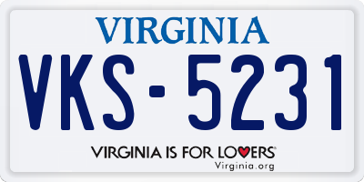 VA license plate VKS5231