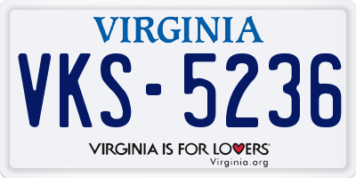VA license plate VKS5236