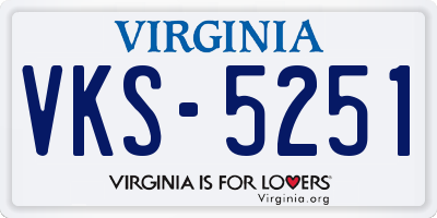 VA license plate VKS5251